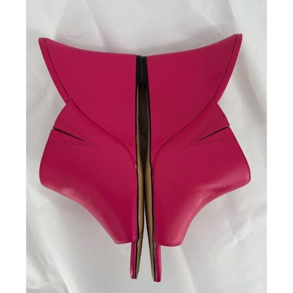 J. Crew Bianca Women’s Wedge Slide Sandals Size 10.5 Fuchsia Hot Pink Leather - Picture 6 of 13